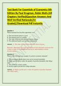 Test Bank For Essentials of Economics 6th Edition By Paul Krugman&comma; Robin Wells &lpar;All Chapters Verified&rpar;