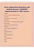fortis college Exam Questions with&NewLine;Verified Answers &vert; 2026&sol;2027&NewLine;Update&vert; Graded A&plus; 100&percnt; Correct&NewLine;Amputate&NewLine;to cut off a body part&comma; especially by surgery&NewLine;anastomose&NewLine;surgical connection of two structures&NewLine;approximate&NewLine;Not exact&comma; but close enough to be re
