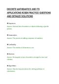 DISCRETE MATHEMATICS AND ITS&NewLine;APPLICATIONS ROSEN PRACTICE QUESTIONS&NewLine;AND DETAILED SOLUTIONS&NewLine;