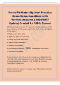 Fortis-PN-Maternity Hesi Practice&NewLine;Exam Exam Questions with&NewLine;Verified Answers &vert; 2026&sol;2027&NewLine;Update&vert; Graded A&plus; 100&percnt; Correct&NewLine;Which physiological cause&lpar;s&rpar; for constipation during pregnancy should&NewLine;the practical nurse &lpar;PN&rpar; explain to a client in the first tri