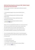 Med-Surg Practice Questions & Answers 2026 &ndash; Medical-Surgical Nursing Exam Prep & Study Guide