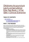 Oklahoma Acupuncture Law & Jurisprudence Elite Test Bank &vert;  S-Tier Q&A &plus; Clinical Scenarios &lpar;2026&sol;2027&rpar;