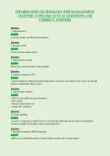 INFORMATION TECHNOLOGY FOR MANAGEMENT&NewLine;CHAPTER 1 UPDATED ACTUAL QUESTIONS AND&NewLine;CORRECT ANSWERS