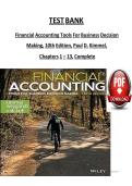 TEST BANK Financial Accounting Tools For Business Decision Making&comma; 10th Edition&comma; Paul D&period; Kimmel&comma; Chapters 1 &ndash; 13&comma; Complete&NewLine;