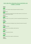 NMNC 4520 FINAL UPDATED ACTUAL QUESTIONS AND&NewLine;CORRECT ANSWERS
