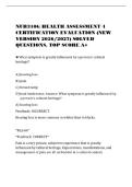 NUR310G HEALTH ASSESSMENT 4&NewLine;CERTIFICATION EVALUATION &lpar;NEW&NewLine;VERSION 2026&sol;2027&rpar; SOLVED&NewLine;QUESTIONS&period; TOP SCORE A&plus;