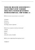 NUR310G HEALTH ASSESSMENT 4&NewLine;EXAM PREP &lpar;NEW VERSION&NewLine;2026&sol;2027&rpar; TESTED QUESTIONS&NewLine;WITH RATIONALE&period; TOP SCORE A&plus;
