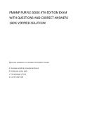 PMHNP - Purple Book 4th Edition Latest Test With questions and 100&percnt; verified answers