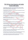 TED 105 Exam Actual Questions with Verified Answers 2026 Update&period;