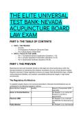 2026&sol;2027 The Elite Universal Test Bank&colon; Nevada Acupuncture Board Law Exam &lpar;NRS & NAC 634A&rpar; &vert; Expert Q&A  