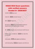 HOAG ECG Exam questions&NewLine;with verified answers&NewLine;Graded A&plus; 2026&sol;2027&NewLine;110-250 - vtach rate&NewLine;0&period;36-0&period;44 -normal QT interval&NewLine;500 -QT high limit&NewLine;QT interval -represents the total duration of&NewLine;depolarization and depolarization of p