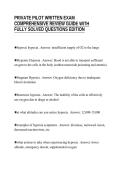 PRIVATE PILOT WRITTEN EXAM&NewLine;COMPREHENSIVE REVIEW GUIDE WITH&NewLine;FULLY SOLVED QUESTIONS EDITIO