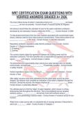 WRT CERTIFICATION EXAM QUESTIONS WITH VERIFIED ANSWERS GRADED A&plus; 2026