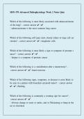 MSN 570 Advanced Pathophysiology Week 2 Notes Quiz 2026&sol;2027 &ndash; Questions&comma; Answers & Study Guide