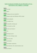 BASIC DAMAGE CONTROL EXAM UPDATED ACTUAL&NewLine;QUESTIONS AND CORRECT ANSWERS