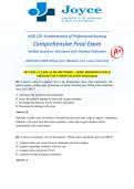 NUR 125 Comprehensive Final Exam Fundamentals of Professional Nursing 2026&sol;2028 &vert; Newly Released &vert; Actual Exam &vert; 100 Q&A &vert; Joyce University &vert; Guaranteed Pass - A&plus; Graded&NewLine;&NewLine;