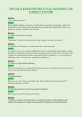 EDU FINAL EXAM UPDATED ACTUAL QUESTIONS AND&NewLine;CORRECT ANSWERS