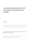 WGU D658 Learning Course tool  Latest test with questions and 100&percnt; verified answers
