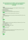 HEALTH INSURANCE FLORIDA 2-40 EXAM QUESTIONS 1&NewLine;UPDATED ACTUAL QUESTIONS AND CORRECT&NewLine;ANSWERS
