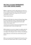 PRO TOOLS 101 CERTIFICATION&NewLine;EXAM QUESTIONS AND ANSWERS&NewLine;100 PERCENT CORRECT VERIFIED