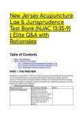 2026&sol;2027 New Jersey Acupuncture Law & Jurisprudence Test Bank &lpar;NJAC 13&colon;35-9&rpar; &vert;  Elite Q&A with Rationales