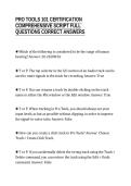 PRO TOOLS 101 CERTIFICATION FINAL&NewLine;STUDY GUIDE TESTED ITEMS SOLVED
