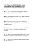 PRO TOOLS 110 EXAM COMPREHENSIVE&NewLine;STUDY GUIDE VERIFIED ANSWERS
