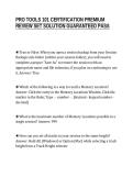 PRO TOOLS 110 EXAM COMPREHENSIVE&NewLine;STUDY GUIDE VERIFIED ANSWERS