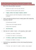 HazMat Endorsement Exam Prep 2026&sol;2027 &vert; 136 Verified Q&A &vert; Table Symbols&comma; Cargo Tanks&comma; Placarding Rules & Shipping Compliance &vert; Graded A&plus;