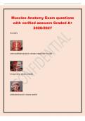 Muscles Anatomy Exam questions&NewLine;with verified answers Graded A&plus;&NewLine;2026&sol;2027