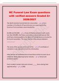 NC Funeral Law Exam questions&NewLine;with verified answers Graded A&plus;&NewLine;2026&sol;2027&NewLine;The North Carolina Funeral Directors Association&period; - Four&NewLine;members of the Board of Funeral Service are appointed by the&NewLine;Governor from nominees recommended by&colon;&NewLine;&dollar;1&comma;000 and &dollar;10&comma;000&period; 
