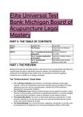 2026&sol;2027 Michigan Board of Acupuncture Jurisprudence Law Exam Test Bank &lpar;Q&A &plus; Rationales&rpar; - LARA & NCCAOM Prep