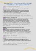 WGU- Educational Assessment &vert; Questions with 100&percnt;&NewLine;Verified Answers &vert; Latest Update 2026&sol;2027&NewLine;
