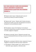 2026&sol;2027 NURS 6512 Advanced Health Assessment Examination Study Guide &vert; Comprehensive Questions and Answers Verified Solutions