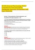NR 566 Advanced Pharmacology Week 8 Comprehensive Final Exam Review Chamberlain University-250 Questions with Expert Rationales 