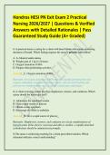 Hondros HESI PN Exit Exam 2 Practical Nursing 2026&sol;2027 &vert; Questions & Verified Answers with Detailed Rationales &vert; Pass Guaranteed Study Guide &lpar;A&plus; Graded&rpar;
