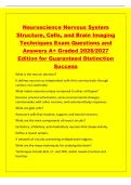Neuroscience Nervous System&NewLine;Structure&comma; Cells&comma; and Brain Imaging&NewLine;Techniques Exam Questions and&NewLine;Answers A&plus; Graded 2026&sol;2027&NewLine;Edition for Guaranteed Distinction&NewLine;Success&NewLine;What is the neuron doctrine&quest;&NewLine;It defines neurons as independent cells that communica