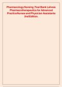 Rosenthal Lehne&rsquo;s Pharmacotherapeutics for Advanced Practice Providers 2nd Edition &lpar;TestBank&rpar;