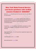 New York State Funeral Service&NewLine;Law Exam questions with verified&NewLine;answers Graded A&plus; 2026&sol;2027&NewLine;Biennium - Specified period of two years &lpar; July 1st - June 30th of&NewLine;the second year&rpar;&NewLine;Funeral Establishment - a single&comma; physical location&comma; address or&NewLine;premises 