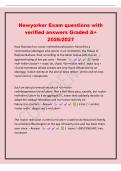 Newyorker Exam questions with&NewLine;verified answers Graded A&plus;&NewLine;2026&sol;2027&NewLine;Now Romney has <color red>tethered<&sol;color> himself to a&NewLine;conservative ideologue who serves in an institution&comma; the House of&NewLine;Representatives&comma; that&comma; according to the latest Ga
