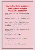 Newyorker Exam questions&NewLine;with verified answers&NewLine;Graded A&plus; 2026&sol;2027&NewLine;Poplar - Answer A common&comma; tall&comma; and&NewLine;slender tree&NewLine;Bedraggled - Answer Wet&comma; limp&comma; messy&NewLine;Ridges - Answer Vertical lines running&NewLine;the length of the natural nail plate&comma; usually related to