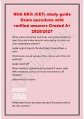 NHA EKG &lpar;CET&rpar; study guide&NewLine;Exam questions with&NewLine;verified answers Graded A&plus;&NewLine;2026&sol;2027&NewLine;What action should the technician instruct the patient to&NewLine;take if any electrodes become loose during at-home use&NewLine;of an ambulatory monitor&quest;&NewLine;Apply surgical tape to the