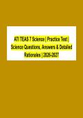 ATI TEAS 7 Science Practice Test PDF &vert; Science Questions&comma; Answers & Detailed Rationales 2026&sol;2027&NewLine;