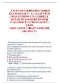 2024&sol;2026 ATI RN Med-Surg Proctored Exam Test Bank & Correct Answers&NewLine;&NewLine;
