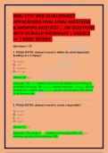 WGU C777 WEB DEVELOPMENT &NewLine;APPLICATIONS FINAL EXAM QUESTIONS &NewLine;& ANSWERS 2026&sol;2027 &vert; 100 QUESTIONS &NewLine;WITH DETAILED RATIONALES &vert; GRADED &NewLine;A&plus; &vert; MOST RECENT&excl; 