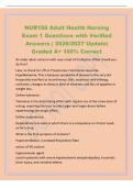 NUR198 Adult Health Nursing&NewLine;Exam 1 Questions with Verified&NewLine;Answers &vert; 2026&sol;2027 Update&vert;&NewLine;Graded A&plus; 100&percnt; Correct&NewLine;An older adult comes in with new onset of Confusion&period; What should you&NewLine;do first&quest;&NewLine;Labs&comma; to check for UTI or Pneumonia&period; Electrolytes issue like