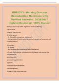 NUR1213 - Nursing Concept&NewLine;Reproduction Questions with&NewLine;Verified Answers &vert; 2026&sol;2027&NewLine;Update&vert; Graded A&plus; 100&percnt; Correct&NewLine;the total process by which organisms produce offspring&NewLine;reproduction&NewLine;scope of reproduction&NewLine;1&period; Not pregnant&NewLine;- By choice &lpar;Contraceptives
