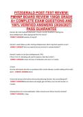 FITZGERALD POST-TEST REVIEW&colon; &NewLine;PMHNP BOARD REVIEW 150QS GRADE &NewLine;A&plus; COMPLETE EXAM QUESTIONS AND &NewLine;100&percnt; VERIFIED ANSWERS &lpar;2026&sol;2027&rpar; &NewLine;PASS GUARANTEE 