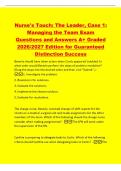 Nurse's Touch&colon; The Leader&comma; Case 1&colon;&NewLine;Managing the Team Exam&NewLine;Questions and Answers A&plus; Graded&NewLine;2026&sol;2027 Edition for Guaranteed&NewLine;Distinction Success&NewLine;Beverly should have taken action when Curtis appeared troubled&period; In&NewLine;what order would Beverly perform