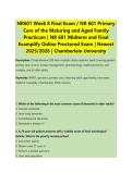 NR601 Week 8 Final Exam &sol; NR 601 Primary &NewLine;Care of the Maturing and Aged Family &NewLine;Practicum &vert; NR 601 Midterm and Final &NewLine;Examplify Online Proctored Exam &vert; Newest &NewLine;2025&sol;2026 &vert; Chamberlain University 